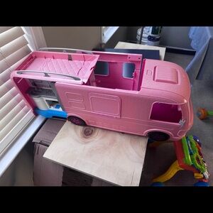 Barbie Pink Camper Van with Blue Accents